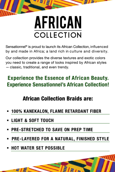Sensationnel Synthetic Kanekalon Braids African Collection Jumbo Braid  (6-Pack, 99J)