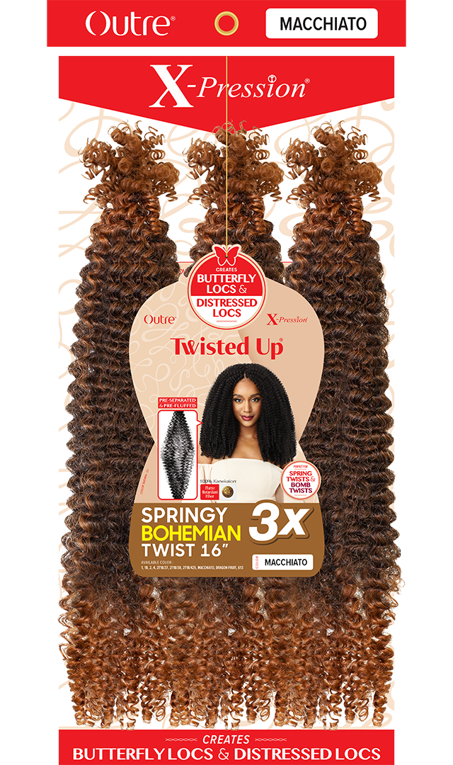 Outre X-Pression Twisted Up Crochet Braid - 3X SPRINGY AFRO TWIST 16 