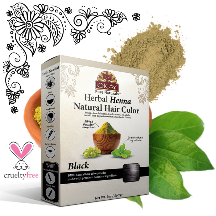 Okay Pure Naturals Herbal Henna Natural Hair Color - Black - Canada wide  beauty supply online store for wigs, braids, weaves, extensions, cosmetics,  beauty applinaces, and beauty cares