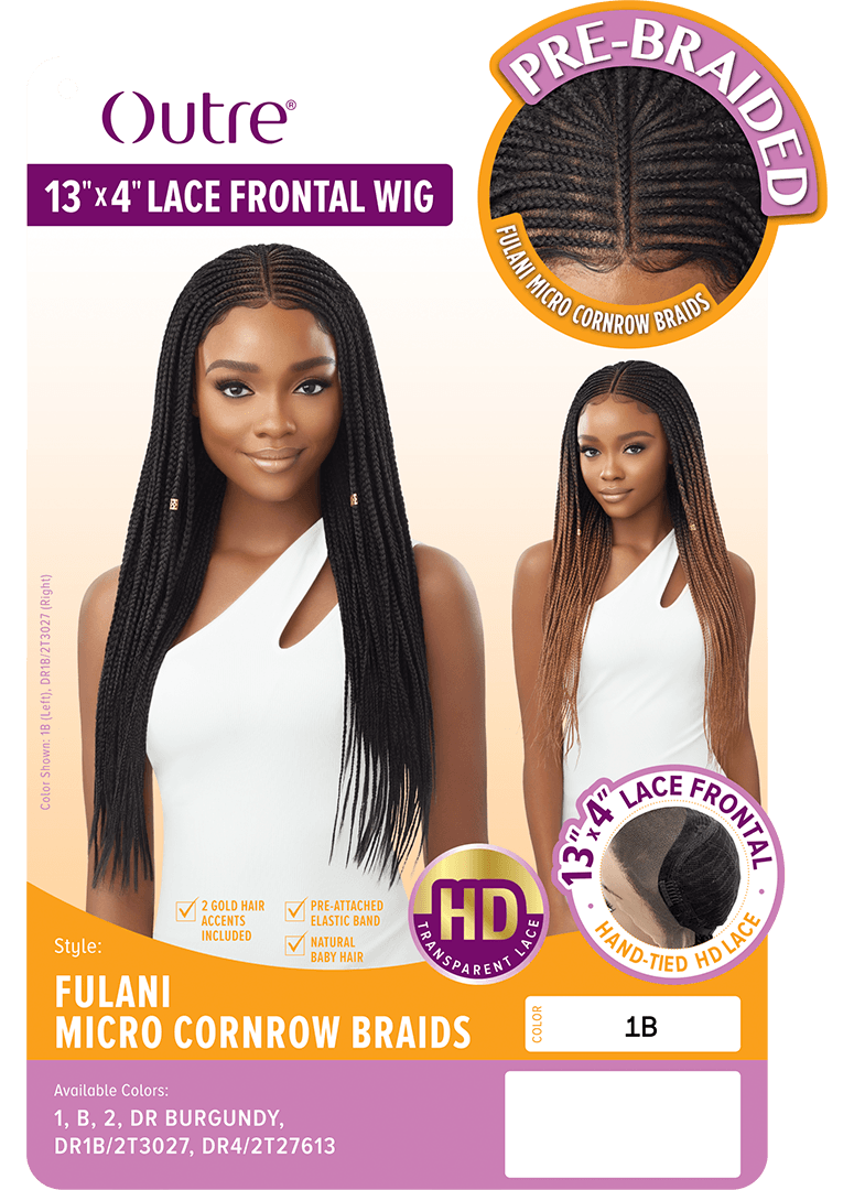 13x4 Lace Frontal Box Braid Wig with Baby Hair, Hand-Braided  Black/Burgundy/Blonde Cornrow Braided Twist Wig for Women