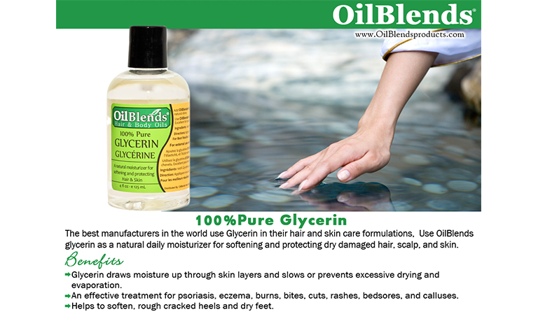 OilBlends 100% Pure Glycerin Oil for Hair, Scalp, and Skin 4oz - Canada  wide beauty supply online store for wigs, braids, weaves, extensions,  cosmetics, beauty applinaces, and beauty cares